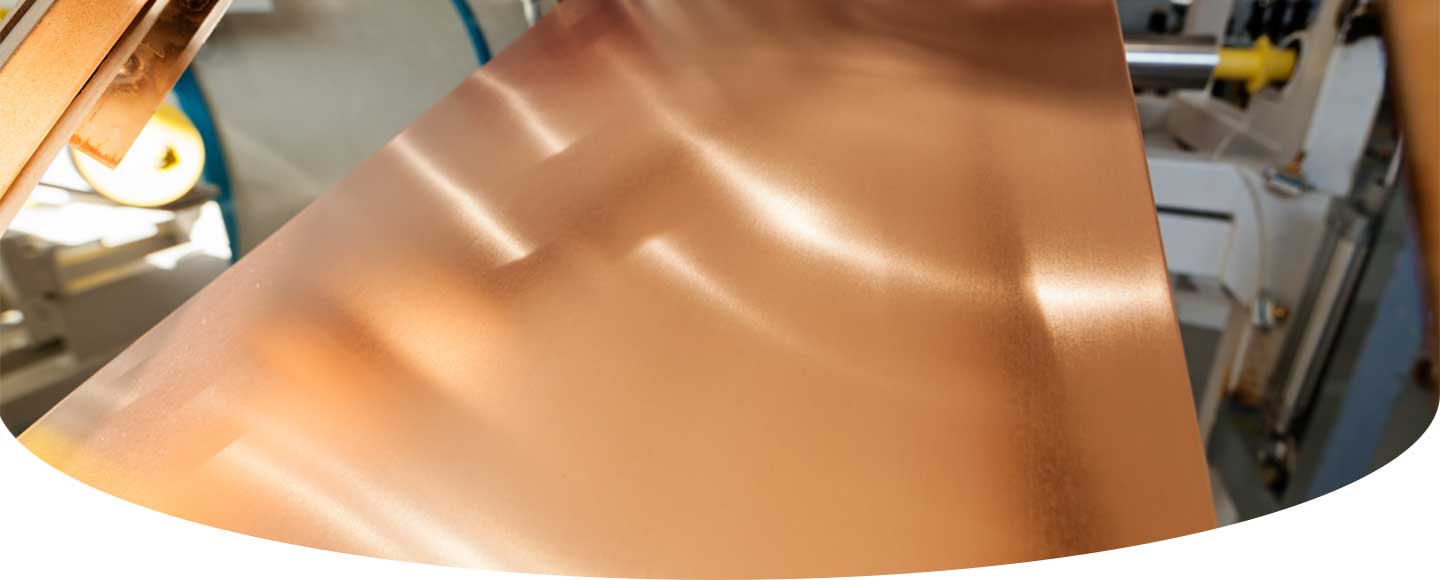 Close up of a copper alloy.